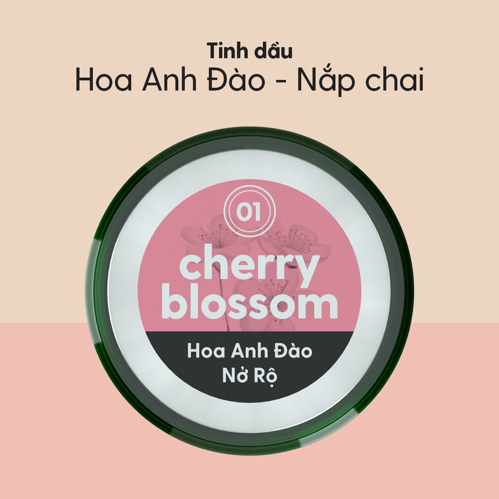 Tinh Dầu Hoa Anh Đào Organic Thiên Nhiên Nguyên Chất Đậm Đặc Xông Thơm Phòng, Làm Nến Thơm HENY GARDEN