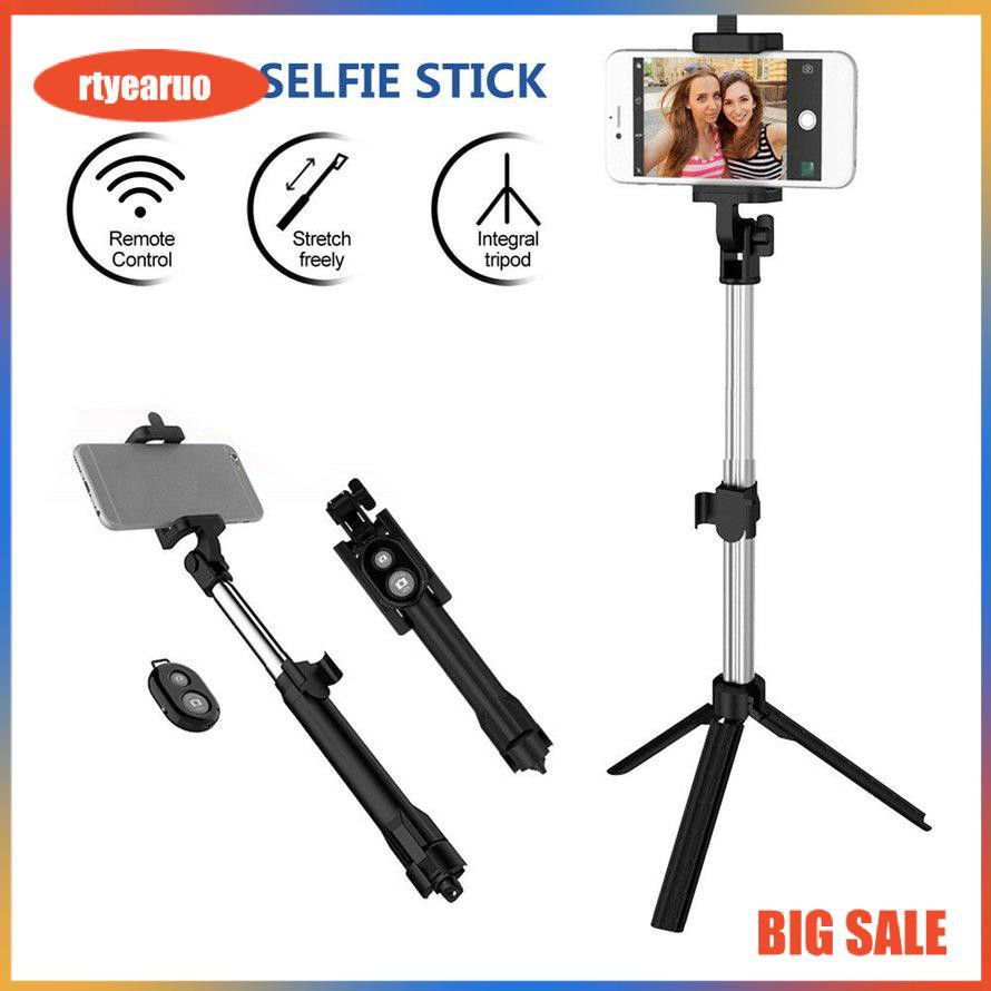 Gậy Chụp Hình Bluetooth Selfie Stick Kiêm Tripod Đa Năng 3 Trong 1 chính hãng