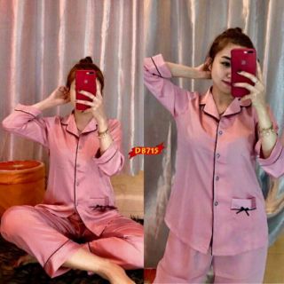 Đồ Bộ Phi Bóng Tay Dài Phối Nơ