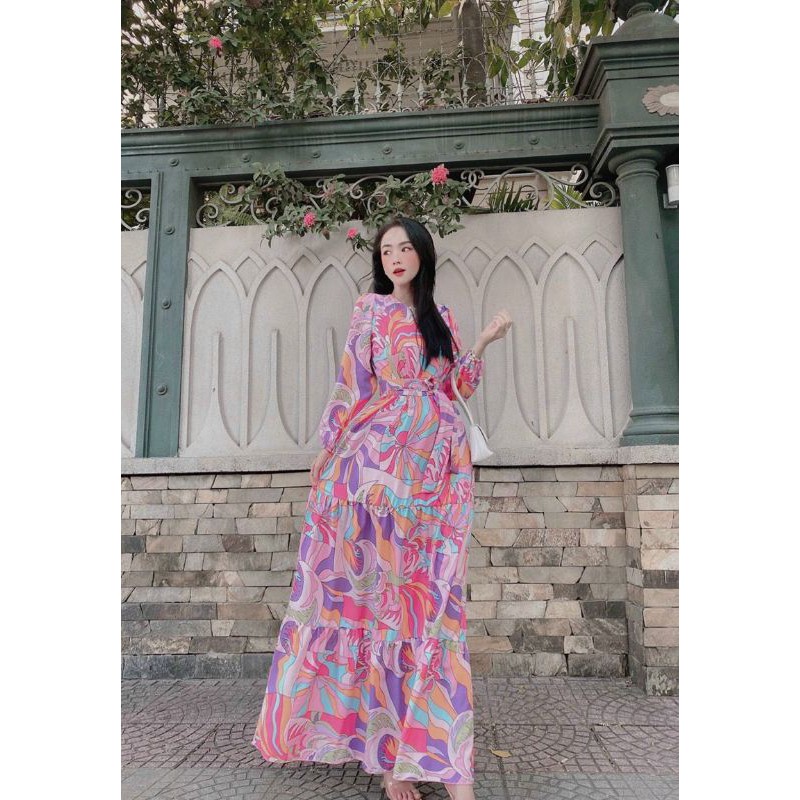 Đầm maxi hoa