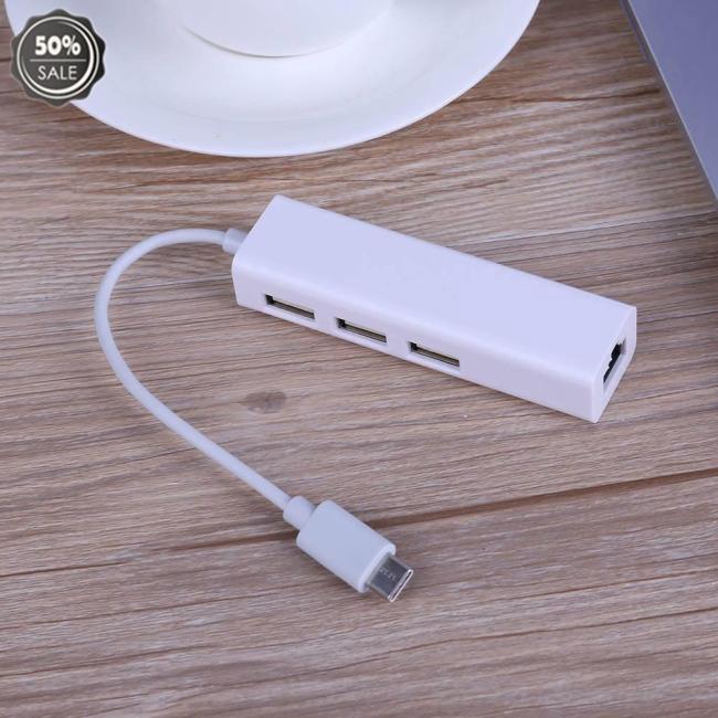 Cáp Chuyển Đổi Usb-C Usb 3.1 Type C Sang Usb Rj45 Ethernet Lan Cho Macbook Pc