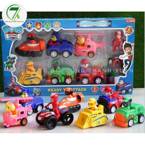 Chó cứu hộ đồ chơi Paw Patrol đội chó cứu hộ A8, A9, A 11 mô hình 6 con, 7 con, 8 con, 9 con cho các bé