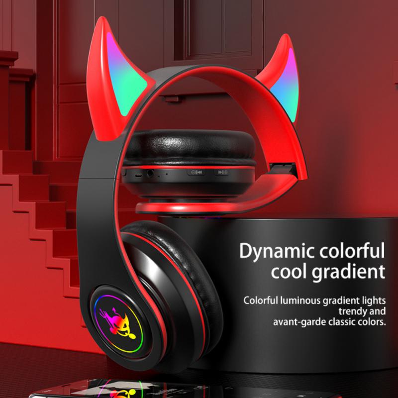 Tai Nghe Không Dây Kết Nối Bluetooth Có Micro Hình Tai Mèo Dễ Thương Cho Bé