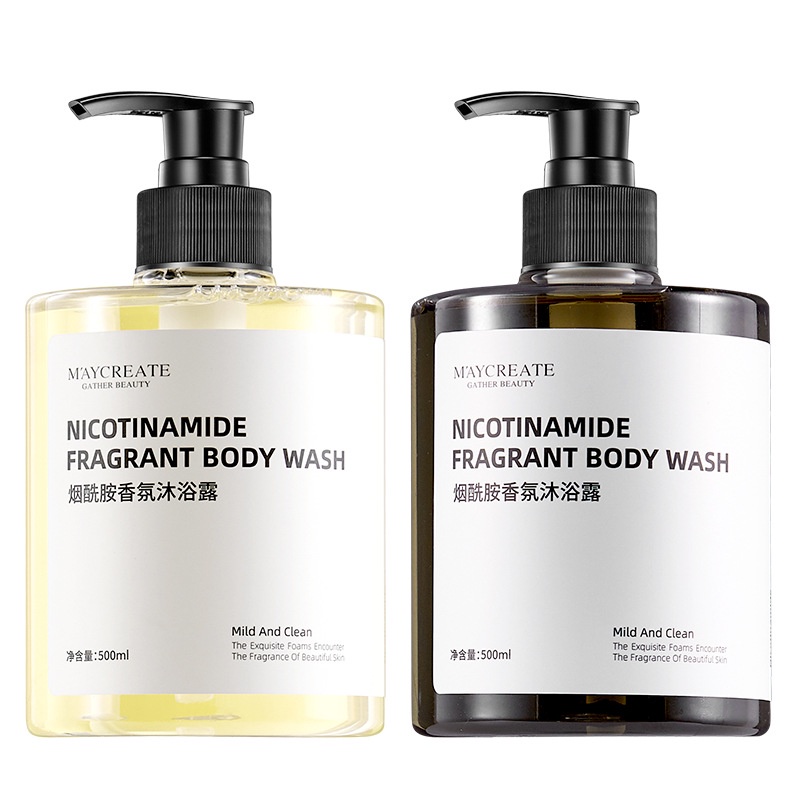 Sữa tắm dưỡng trắng hương nước hoa Niacinamide của Maycreate  500ml P0339