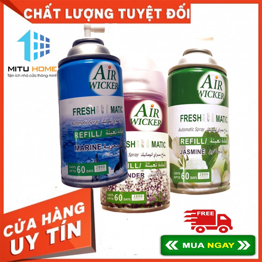 [ RẺ VÔ ĐỊCH ] NƯỚC HOA XỊT PHÒNG AIR WICKER 250ML - MITUHOME - THAY THẾ CHAI XỊT TRONG MÁY XỊT PHÒNG TỰ ĐỘNG