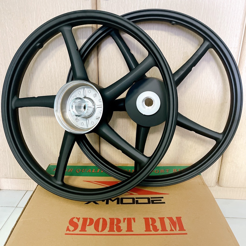 Mâm 5 Cây, Mâm XMODE 5 cây Màu Đen dành cho Wave loại 2 Đùm Trước Sau bảng 1.4-1.4. Lắp đặt như Zin, không độ chế