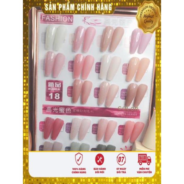 Sơn gel nhũ giả bột set 18 màu sơn móng