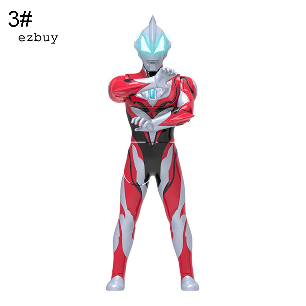 【EY】Ultraman Tiga Gree Model PVC Action Figure Statue with LED Sound Kids Toy Gift