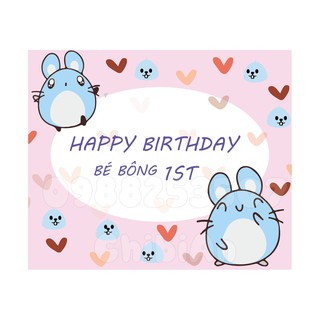 Phông bạt - Hình ảnh nền - Backdrop hình chuột - Phụ kiện trang trí sinh nhật cho bé sinh năm 2020 đẹp rẻ