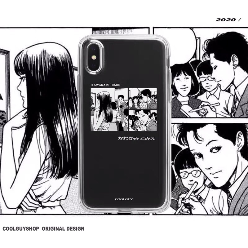 Ốp điện thoại trong suốt Kawakami Tomie