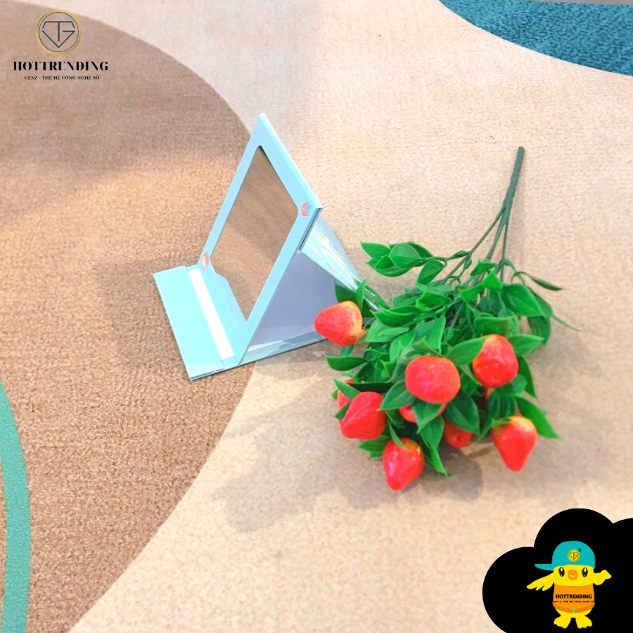 Gương Trang Điểm Để Bàn Decor B2 Bạn Gái Cute - Trang Trí Có Thể Gấp Gọn phong cách Vintage 15.5 * 11cm
