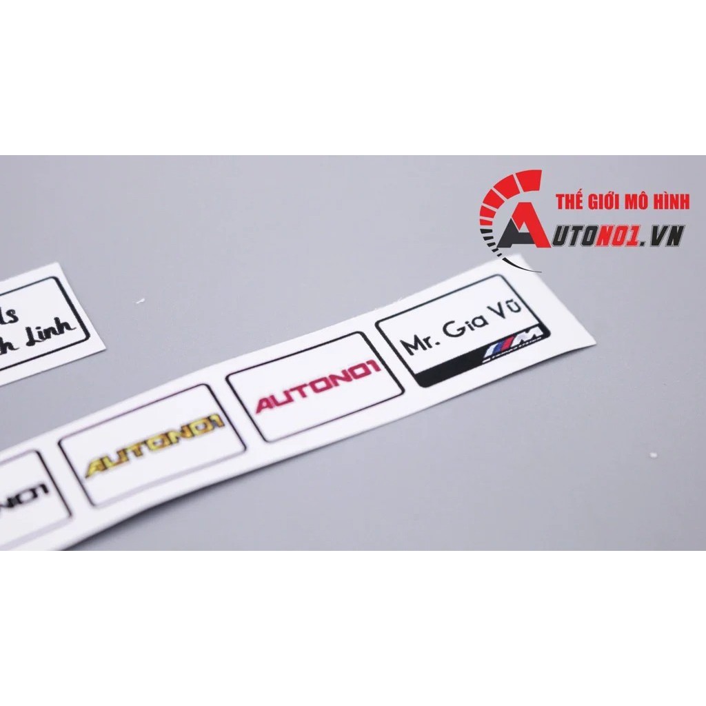 BIỂN SỐ LÀM THEO TÊN KHÁCH HÀNG - 10 BIỂN TỈ LỆ 1:12 PK555