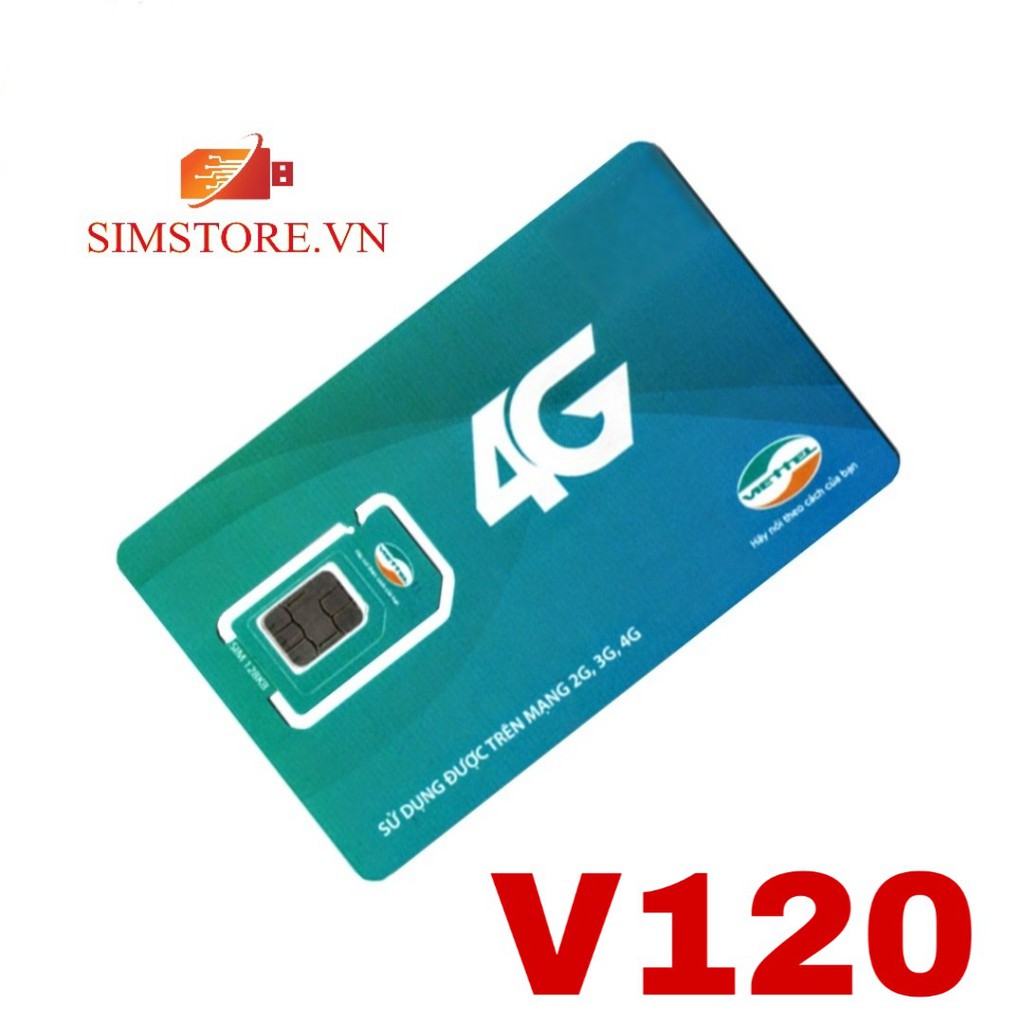 [Mã ELFLASH5 giảm 20K đơn 50K] [SIM CHUẨN]SIM VIETTEL V120 60GB FREE THÁNG ĐẦU