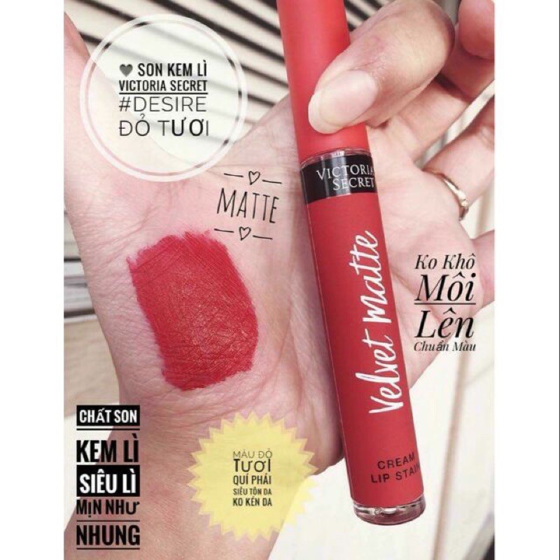 Son Kem Lì Victoria's Secret Velvet Matte Cream Lip Stain Desire