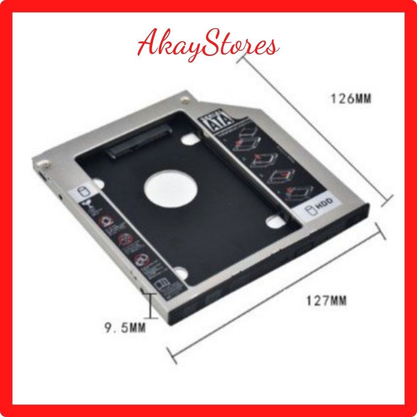 Caddy Bay HDD SSD SATA 3 9.5mm/12.7mm AkayStore- Khay ổ cứng thay thế ổ DVD