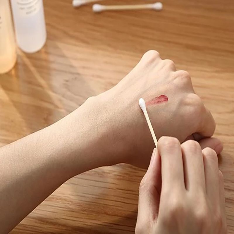 New 30/100 Ultra Small Disposable Cotton Swabs Lint Free micro Wood Brushes