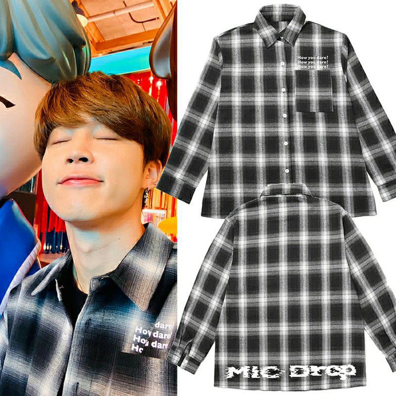 Áo sơ mi kẻ Jimin BTS Pop Up Store