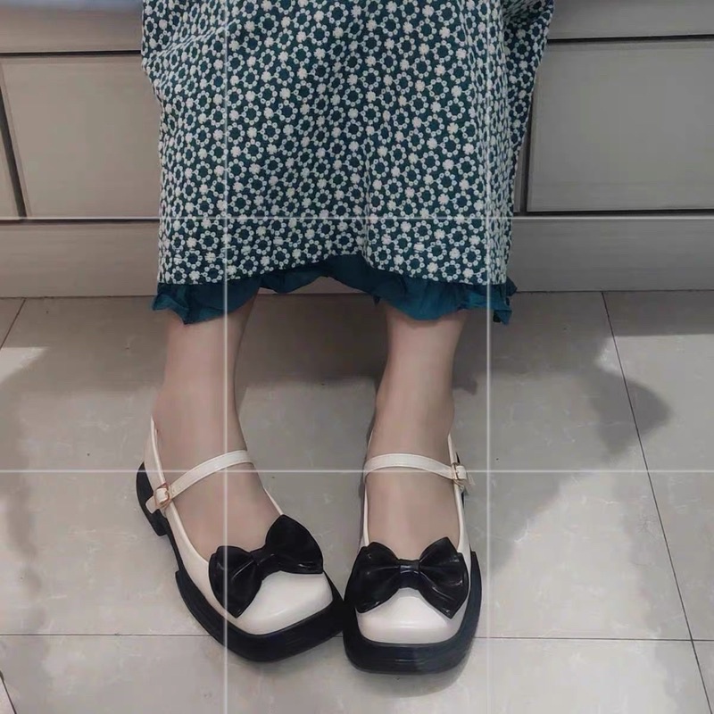 Giày Mary Janes đính nơ mã L09