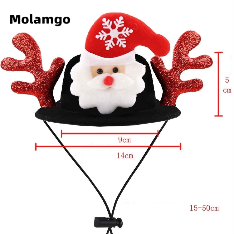 MOLAMGO  cả mũ noel cho mèo ， cả mũ noel  cho chó，Mũ thú cưng phong cách Halloween sáng tạo