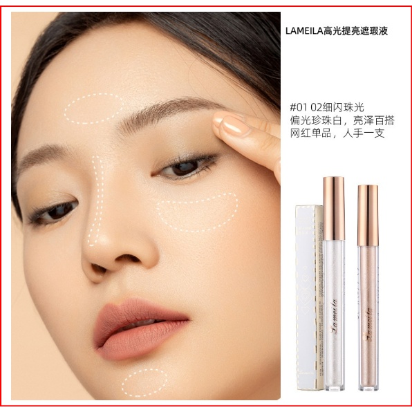 [Hàng mới về] Kem Che Khuyết Điểm Nhũ Tạo Khối Lấp Lánh Lameila Dạng Thanh