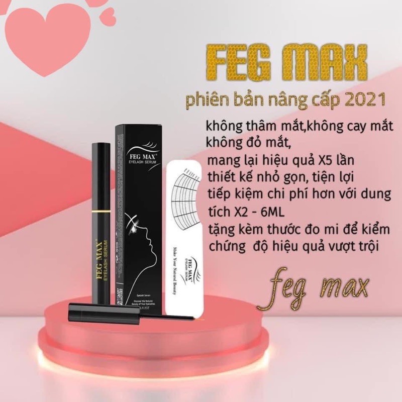 Dưỡng mi FEG MAX - phiên bản mới nâng cấp hiệu quả x5