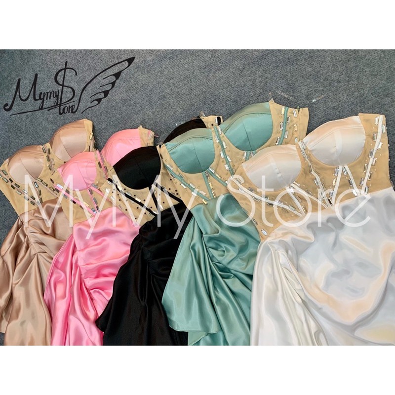 Đầm body dự tiệc kết đá TRIPBLE T DRESS -Size M/L (kèm ảnh/video thật )MS313V