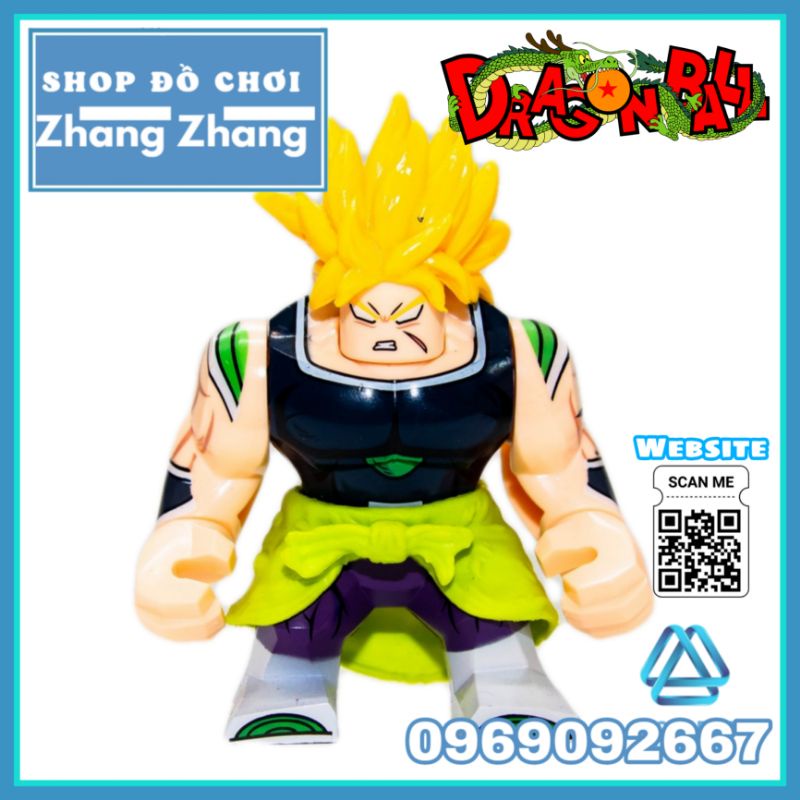 Đồ chơi Xếp hình Broly SSJ2 Siêu saiyan cấp 2 trong Songoku Dragon Ball Z Bigfigures Minifigures Kopf Kf6073 Kf748