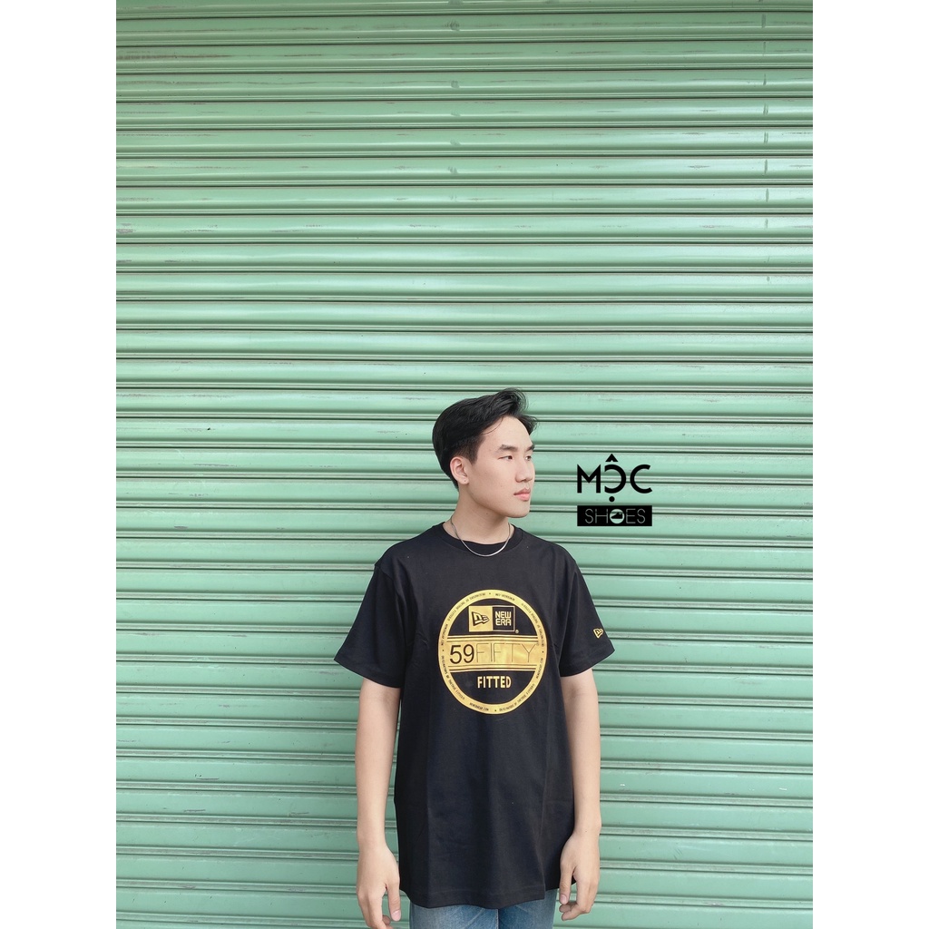 [CHÍNH HÃNG] Áo thun New Era logo 59 FIFTY Fitted Gold màu Đen