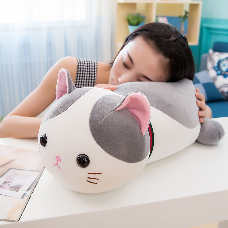 Mèo Nhồi Bông Mềm Mại Phong Cách Mới Làm Quà Tặng Sinh Nhật Tùy Chỉnh Cho Bé