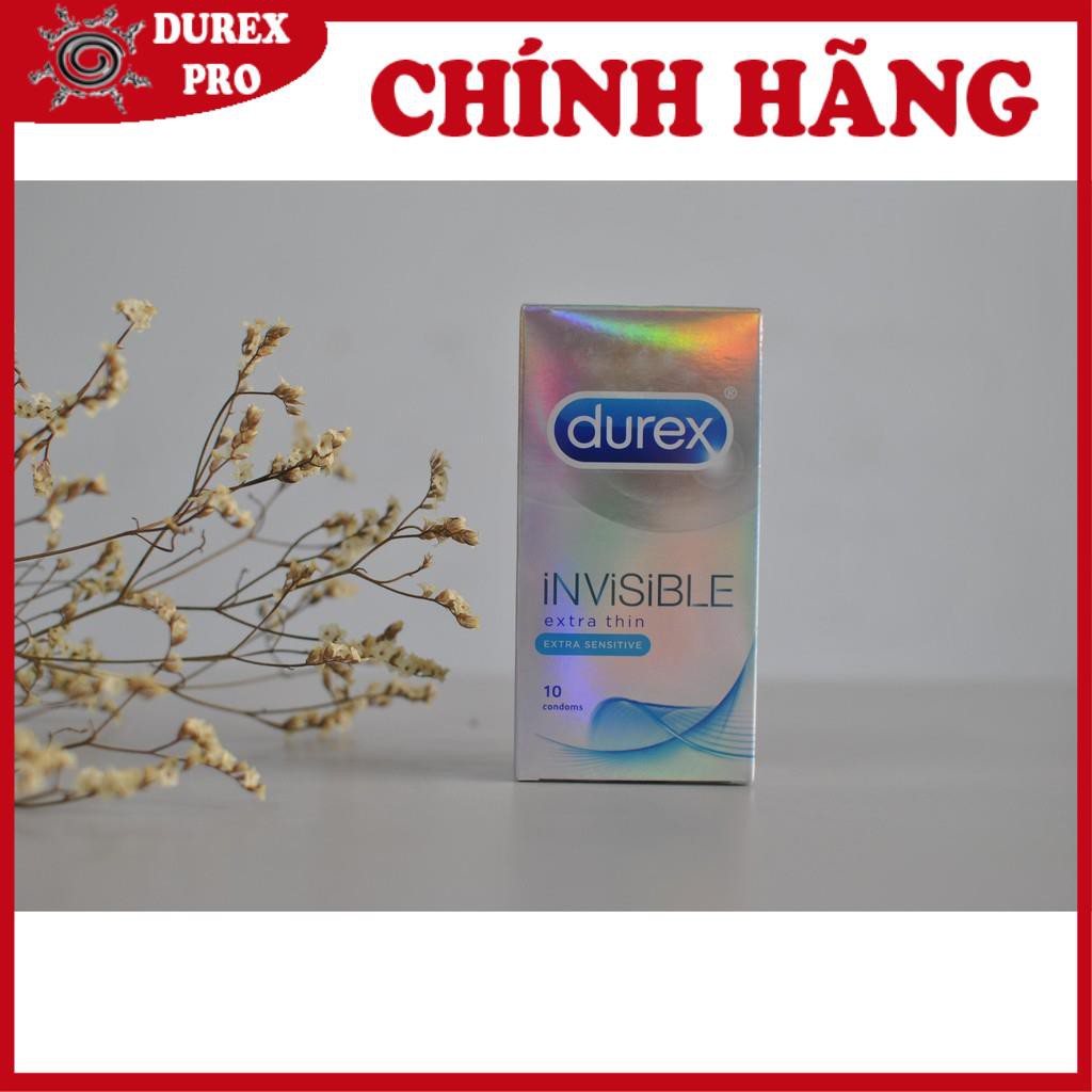 [BAO CAO SU MỎNG NHẤT THẾ GIỚI] Bao cao su DUREX INVISIBLE mỏng, an toàn, uy tín ( 10bao/ 1 hộp bcs)