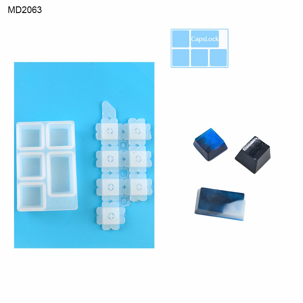 1 Bộ Khuôn Silicone Làm Nắp Bàn Phím Cơ Diy