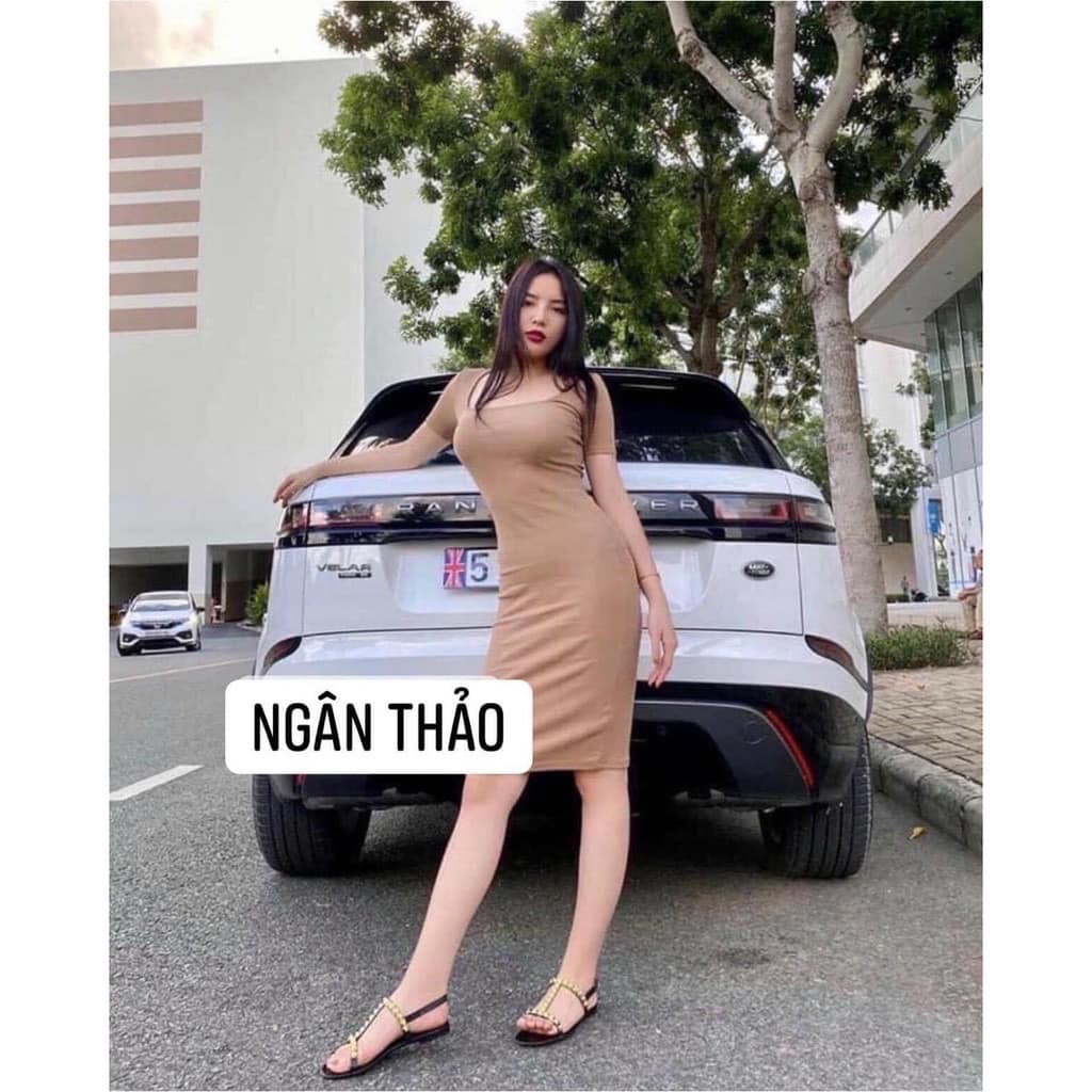 [XẢ HÀNG] Bán sỉ váy len tăm body cổ vuông cho nữ | BigBuy360 - bigbuy360.vn