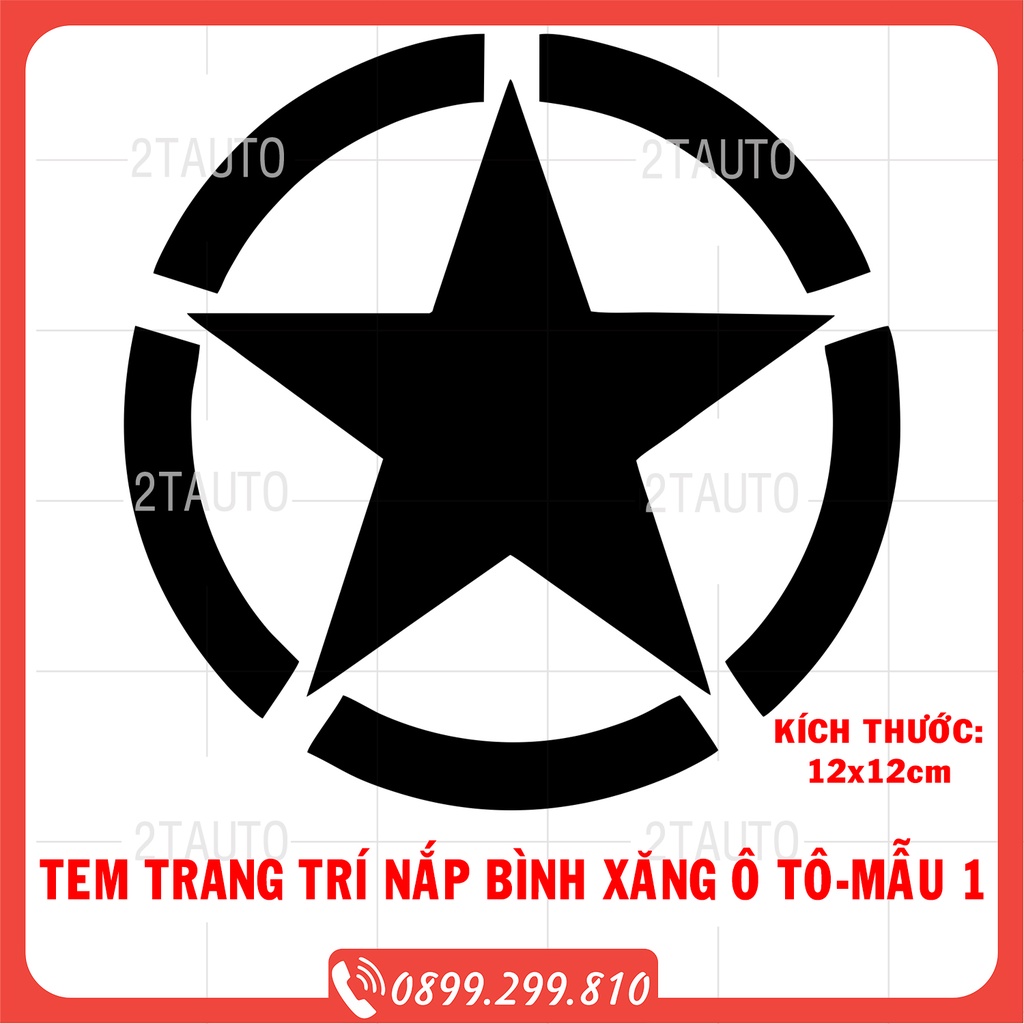 [GIÁ RẺ NHẤT] Tem dán nắp bình xăng ô tô xe hơi chống nước, chống phai màu, mẫu mã đa dạng độc đáo - MẪU 1