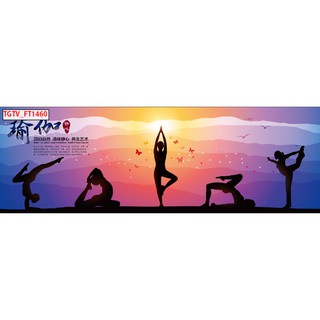 Tranh dán tường 3d tranh trang trí Yoga TC85 (Không phai màu)