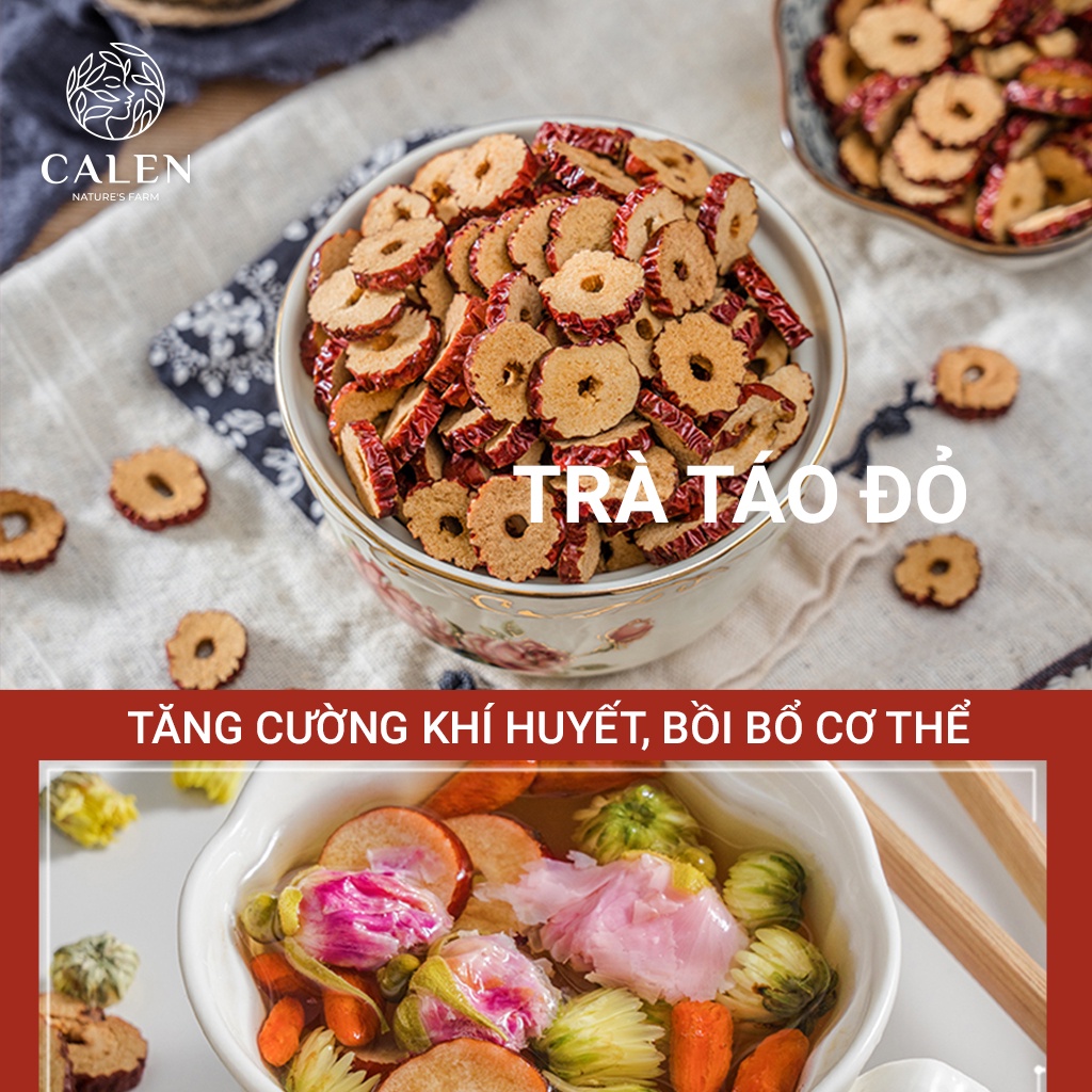 Trà Táo Đỏ Sấy Khô Quả To Đỏ Đều Và Đẹp Loại 1 Calen