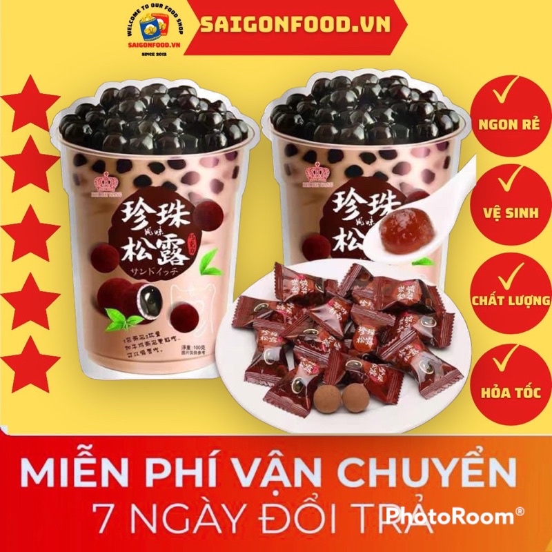 Kẹo Trà Sữa Trân Châu Rih Rih Wang Hot Hit - Kẹo Dẻo Trân Châu Trà Sữa Đài Loan Gói 120Gr Mềm Thơm Siêu Ngon
