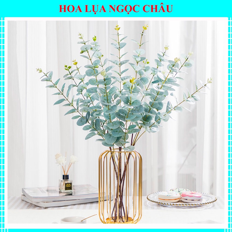 Lá giả - Lá táo 3d cành 87cm 3 nhánh ( loại 1) trang trí decor nhà cửa, văn phòng, studio chụp ảnh sang trọng cao cấp