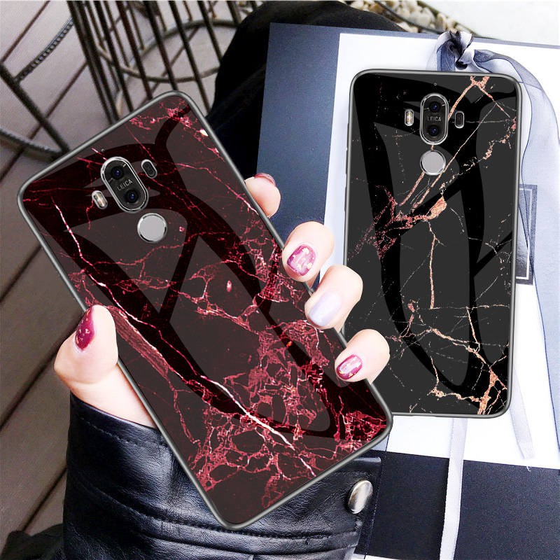 Ốp điện thoại Huawei Mate 9 / Mate 9 Pro Mate9 Ốp điện thoại cứng bằng kính đá cẩm thạch