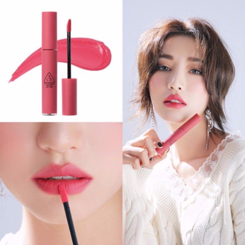 Son 3CE Velvet Lip Tint mịn lì như nhung  - Màu Pink Break - Màu hồng đào ngọt ngào