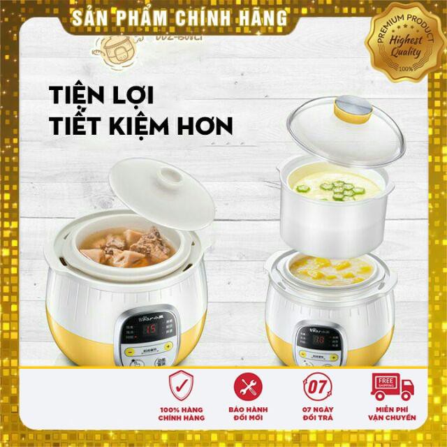 (BẢN QUỐC TẾ, BH 12 THÁNG) Nồi nấu cháo chậm Bear 0.8L