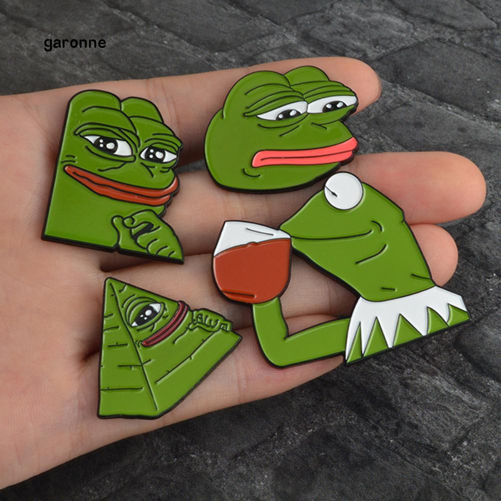 Ghim cài áo hình nhân vật Pepe The Frog ngộ nghĩnh vui nhộn