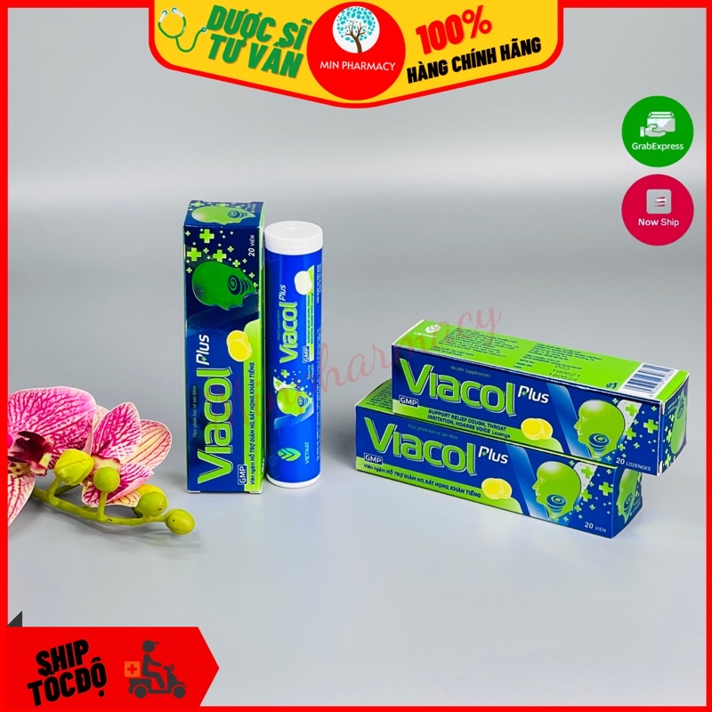 Kẹo Ngậm VIACOL Plus Vietnat Tuýp 20 viên - Minpharmacy