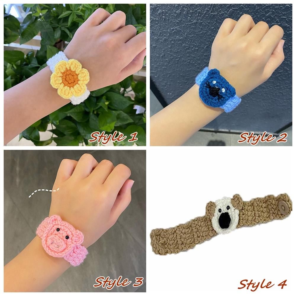 Vòng đeo tay đan len hình động vật đáng yêu sáng tạo thoải mái cho bé gái