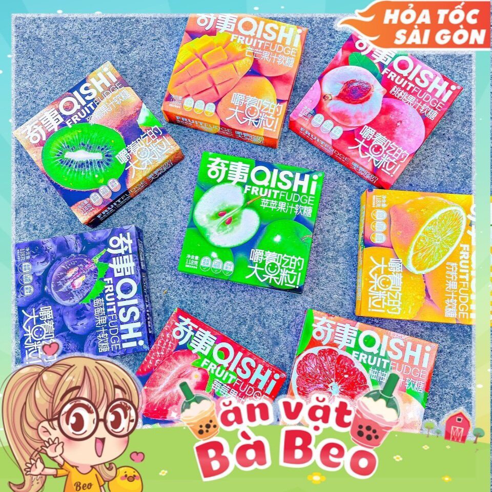 KẸO DẺO TRÁI CÂY QISHI 118g  - 8 VỊ TRÁI CÂY NHIỆT ĐỚI THƠM NGON