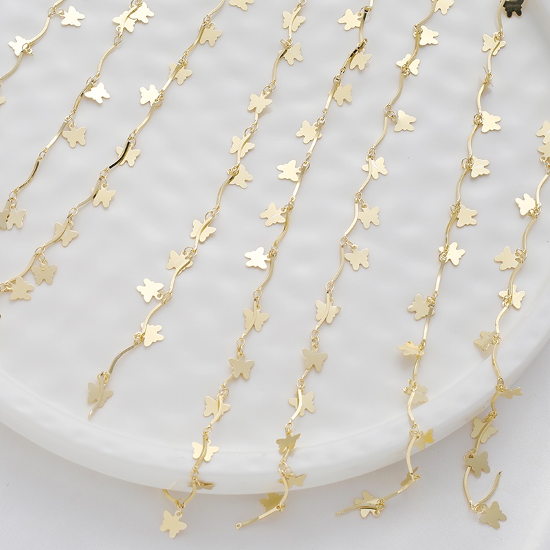 Chuỗi Dây Đồng 14K Mạ Vàng 1m Dùng Làm Trang Sức Thủ Công