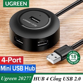 Hub USB 2.0 1 ra 4 cổng Cao cấp Ugreen 20270 20277 Chính hãng CR106 dây 80cm