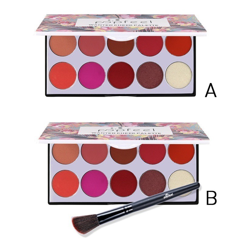 [Hàng mới về] Bảng phấn đánh má hồng Popfeel lâu trôi có 10 màu chống nước / nhòe hiệu quả | BigBuy360 - bigbuy360.vn