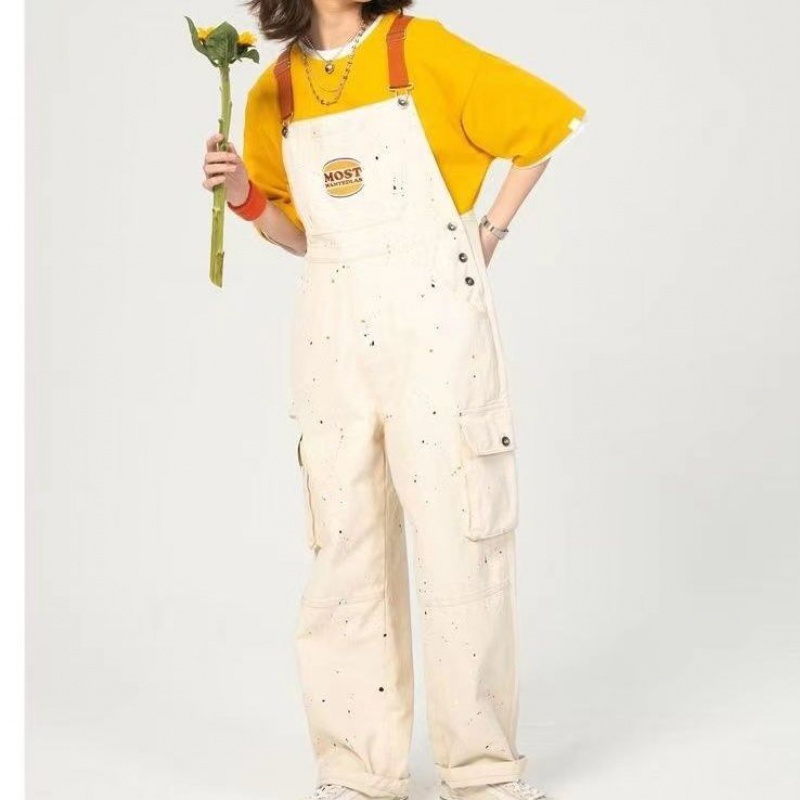 Quần Yếm denim Thời Trang Retro Trẻ Trung Dễ Phối Đồ Cho Nam