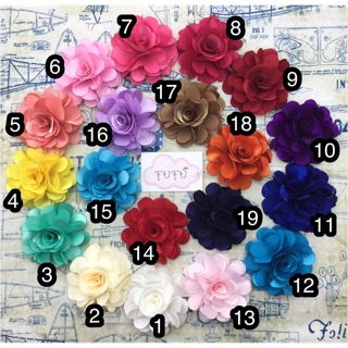 Hoa hồng satin 8 cm (có ghim/ko ghim)