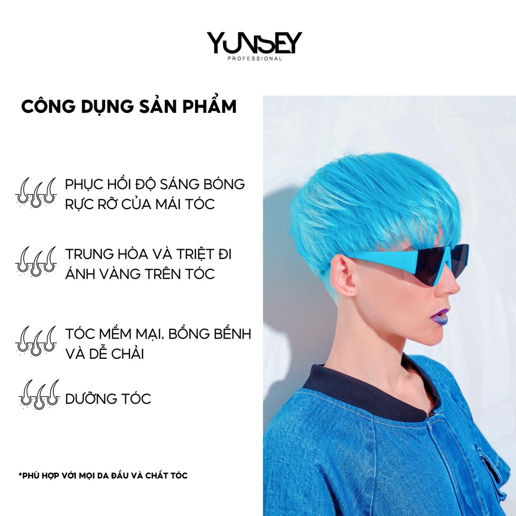 Dầu gội triệt ánh vàng Yunsey Bye Bye Yellow Shampoo 1000ml